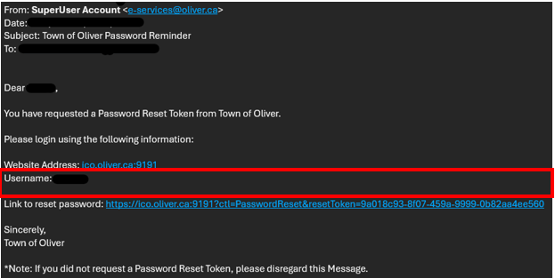 pw reset email